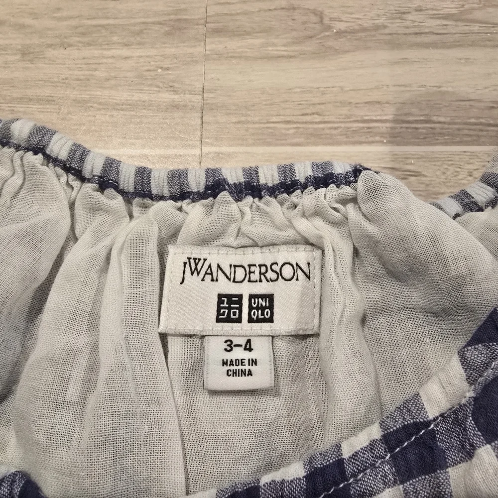Uniqlo JW Anderson Gingham Sleeveless Dress Rainbow Colorful  Girl 3-4.